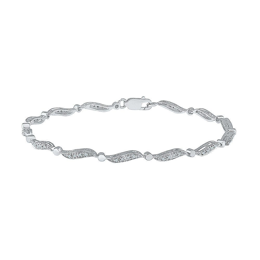 Buy Equal Round Solitaire With Slight Gap / Tennis Bracelet Online for  Women by MON TRESOR - 4051834