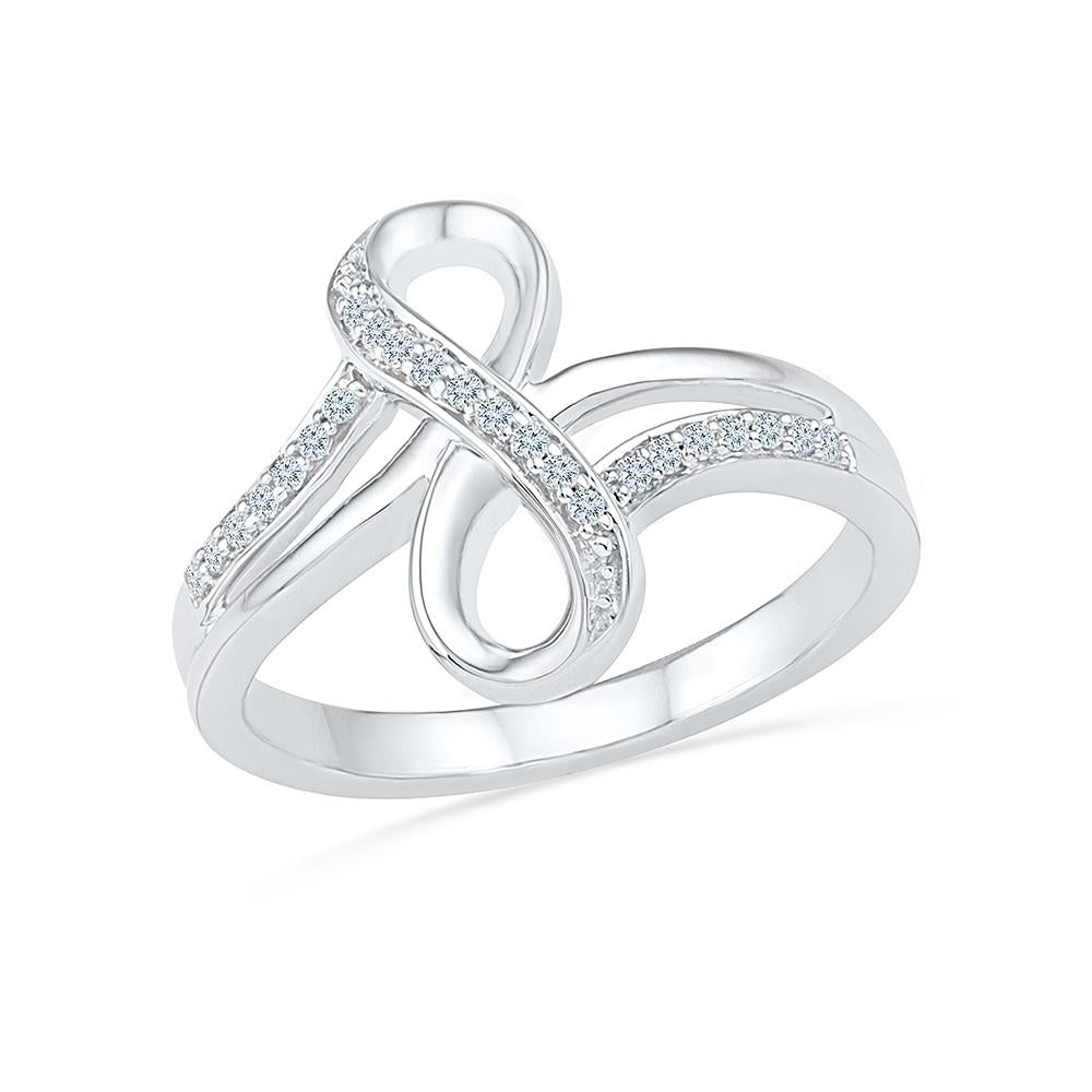 3/4ct Diamond Infinity Engagement Wedding Ring Set White Gold