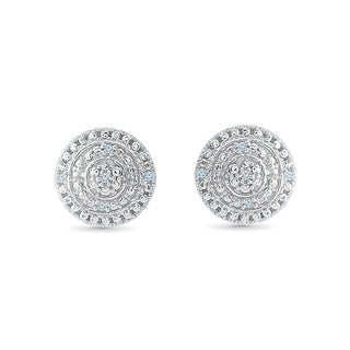 Hexagon Diamond Cluster Stud Earring  Abdesignsjewellery